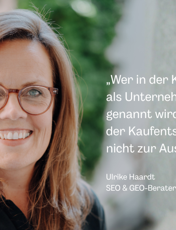 Interview Ulrike Haardt SEO GEO Expertin, Kontx Kommunikation Agentur