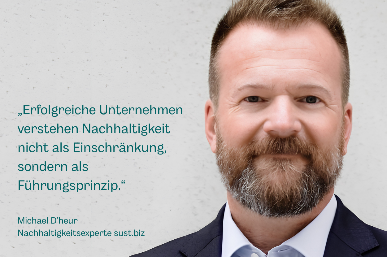 Experte für Nachhaltigkeit Michael D'Heur - Kontx Kommunikation Schweiz
