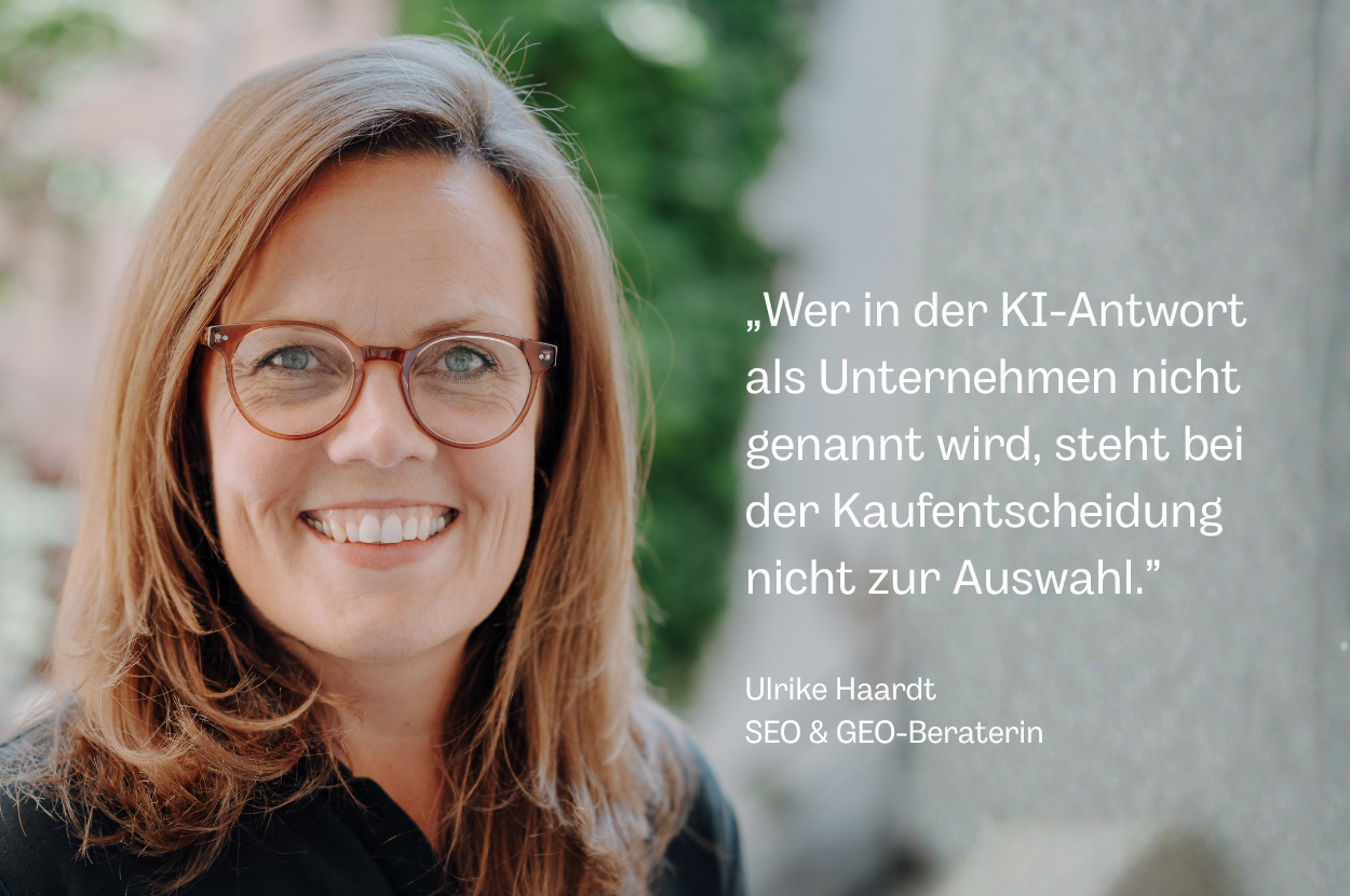 Interview Ulrike Haardt SEO GEO Expertin, Kontx Kommunikation Agentur